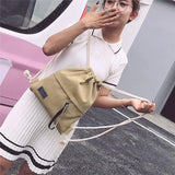 Canvas Drawstring Backpack Fashion School Gym Drawstring Bag Casual String Knapsack School Back Pack For Teenager Women