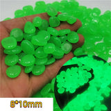 1000/500Pcs Garden Decoration Outdoor Luminous Stones Glow In The Dark Pebbles Aquarium Fish Tank Yard Decor Crystals Rocks Bulk