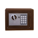 Digital Safe Small Household Mini Steel Safe Currency Vank Safe Deposit Box with Key to Safely Store Cash Jewelry or Documents