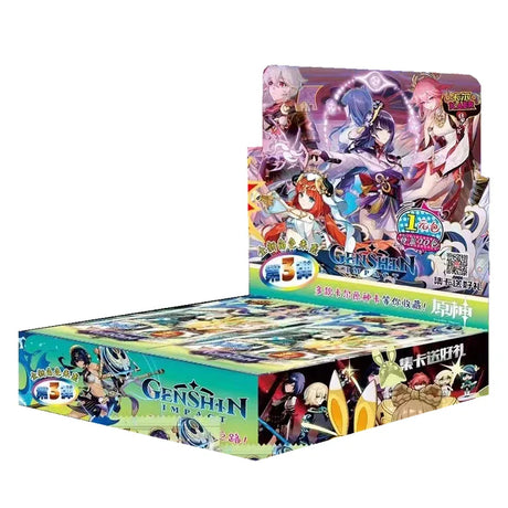 Genshin Impact Cards Anime TCG Game Collection Pack Booster Box Rare SSR Surrounding Table Toys For Family Children Gift