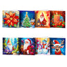 20/16/12/8pcs Christmas Cards Diamond Painting Greeting Cards 5D Diamond Embroidery Diamond Mosaic Set New Year Christmas Gift