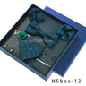 Luxury High Grade Mens Tie Set Nice Gift Box Silk Tie Necktie Set 8pcs Inside Packing Festive Present Pocket Squares