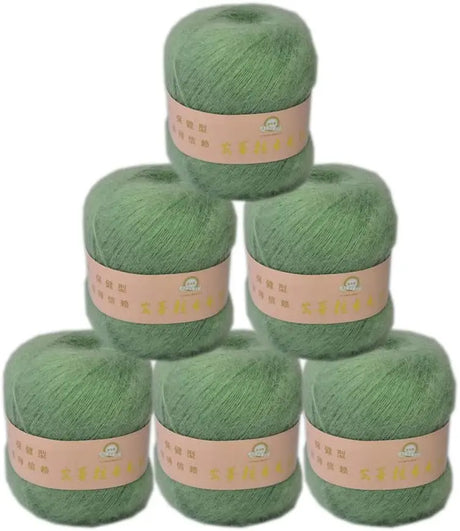 6 Balls Angora Mohair Wool Yarn for Knitting Soft Plush Cashmere Hand Crochet Lanas DIY Scarf Sweater Thread Freeshipping Sales