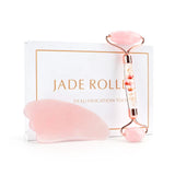 Natural Jade Roller Gua Sha Set Massager for Face Gouache Scraper Roller Set Facial Skin Care Beauty Health Massage Tools