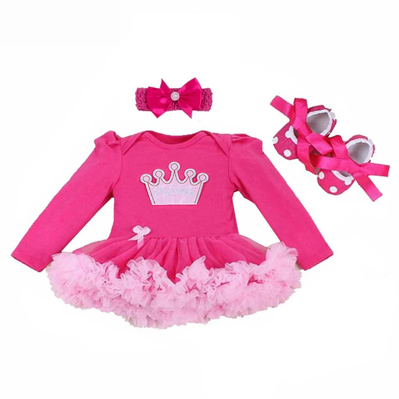 Baby girl Clothes elsa anna costume for Baby Infant Birthday Party Dress Tutus Newborn Jumpsuit Bebe Romper Little Girl Clothes