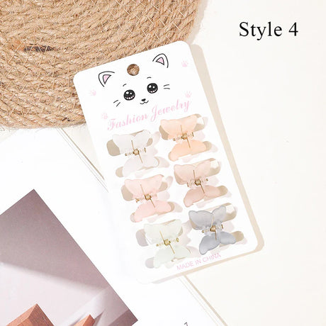 Hair Accessories For Women 6Pcs/Set Mini Crab Hair Clip Acrylic Hair Clips Hairpins Color Bangs Side Clips Popular Hair Catches