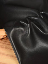 True Protein Leather Fabric Soft Black Silky Highly Elastic Leather Clothing Bag Fabric Cloth for Diy Apparel Sewing Material