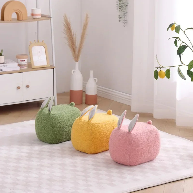 Modern Creative Cute Rabbit Small Stool Entrance Changing Shoes Children‘s Chair Toys Sofa Footrest Home Furniture Decoration