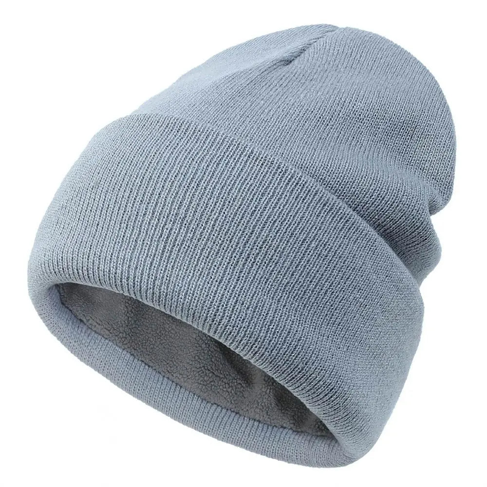 2024 New Unisex Classic Casual Beanie Hat for Men Women Winter Warm Knit Cuffed Beanie Soft Thick Fleece Lined Ski Hats