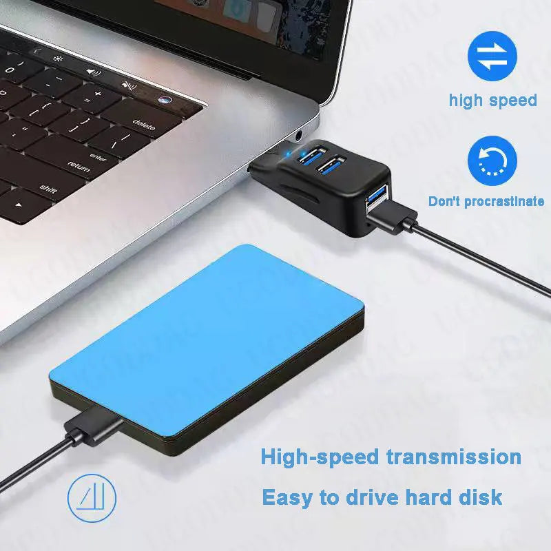 Mini 4 Ports USB 3.0 2.0 Hub High Speed Data Transfer Splitter Adapter For Notebook Macbook Pro iPod Laptop U Disk USB Converter