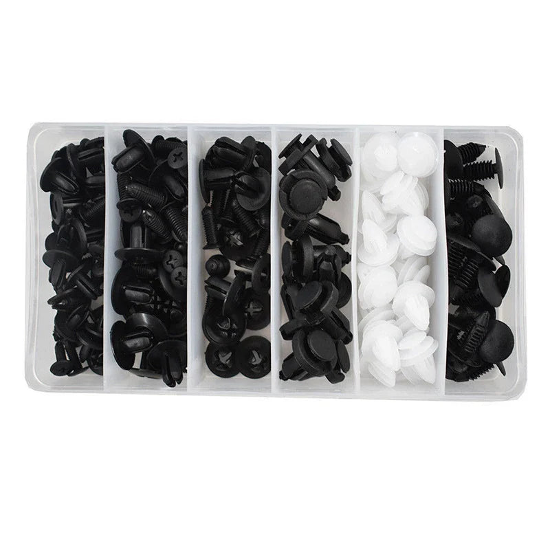 100Pcs Car Plastic Clips Fastener Screws Body Push Retainer Pin Rivet Bumper  Panel Interior Decoration Mixed Auto Accessories