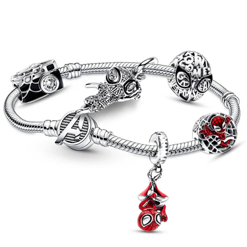 Cute Enamel Disney Princess Dress Charms Bracelet Women Colorful Glass Beads for Jewelry Making Girl Cartoon Skirt Pendants Gift