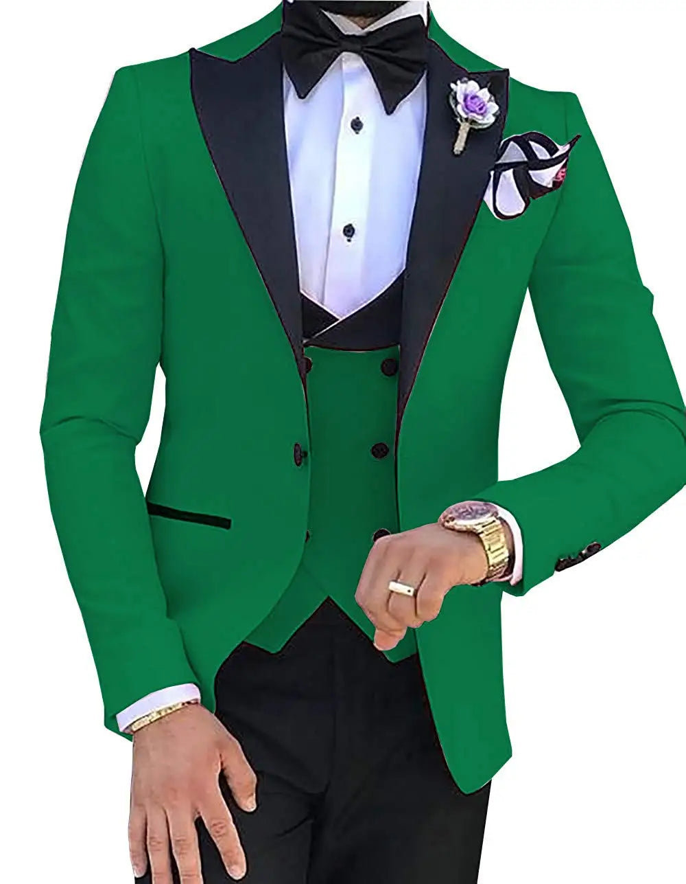 2023 Men 3 Pieces Suits For Men Custom Made Groom Groomsmen Tuxedos Wedding Men Suit Terno Masculino(Jacket+Pant+Vest)