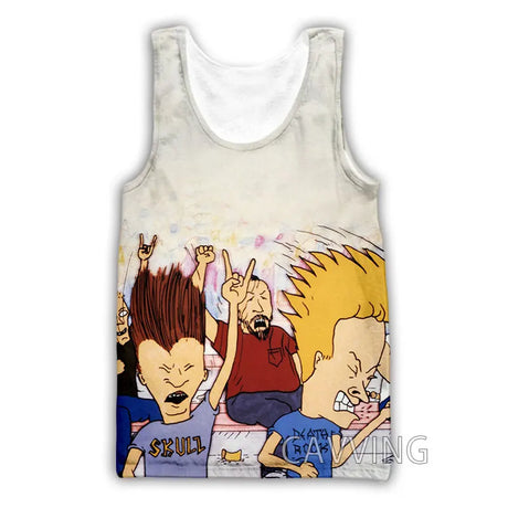 CAVVING 3D Printed  Beavis and Butthead  Tank Tops Harajuku Vest Summer Undershirt Shirts Streetwear for Men/women