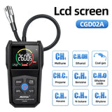 CGD02A Combustible Gas Detector Analyzer 50000 PPM 100% LEL Gas Leak Detector LCD Screen Sound and Light Alarm Gas Analyzer