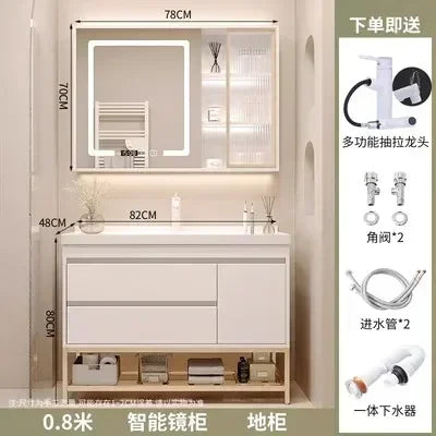 Washbasin Mirror Drawer Wall White Bathroom Cabinets Vanity Luxury Bathroom Cabinets Make Up Organizer Gabinete Room Furniture