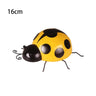 3D Metal Ladybugs Wall Mounted Decor Garden Creative Cute Insect Sculptures Outdoor Patio Lawn Fence Statues Decoration Supplies