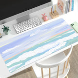 Mouse Pad Gamer Cute Aesthetic Kawaii Oil Painting XL Mousepad XXL Mechanical Keyboard Pad Office Office Accessories Mice Pad