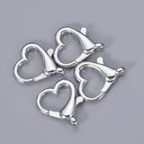 10pcs Heart Lobster Clasp Hook Clip Buckle Spring Snap for DIY Keychain Jewelry Key Ring Holder Making Connector Accessories