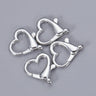 10pcs Heart Lobster Clasp Hook Clip Buckle Spring Snap for DIY Keychain Jewelry Key Ring Holder Making Connector Accessories