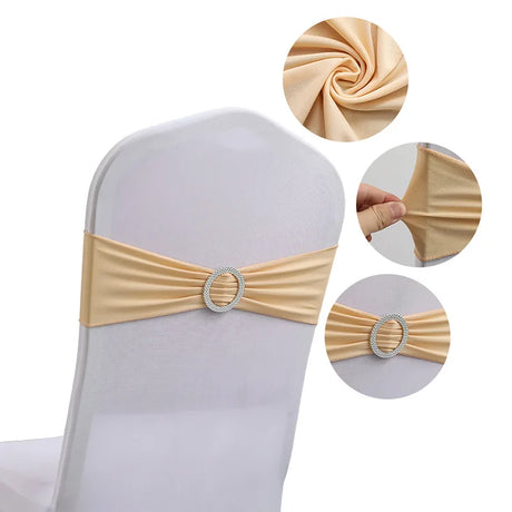 10pcs/set Ribbon Bowknot Hotel Multifunctions Solid Color Dining Chair Sashes Wedding Banquet Party Decorations Hote Home Decor