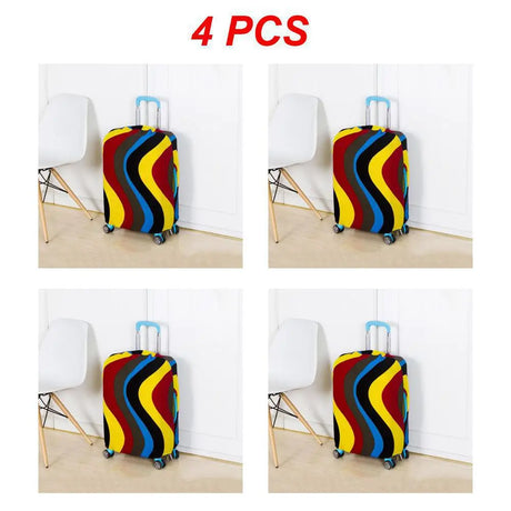 Suitcase Cover Stretch Travel Luggage Protector Fashion Elastic Luggage Case Dust Cover Suitcase Trolley Case Cover Organizer