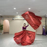 New Dance Props Flag Gilded Cloth Half Round Flag Belly Dance Performance Soft Flag Wings 1 Pair of Left and Right Hands