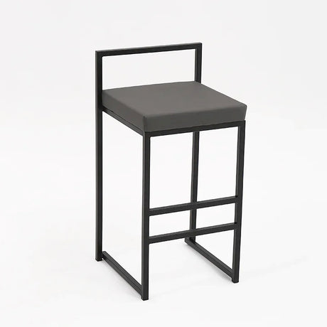 Reinforce Counter Bar Stool Metal Nordic Design European Bar Chair Minimalist Dinning Black Legs Taburetes De Bar Furniture