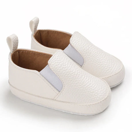 Newborn Baby Shoes Boy Girl Classical Sport Soft Sole PU Leather Multi-Color First Walker Casual Sneakers White Baptism Shoes