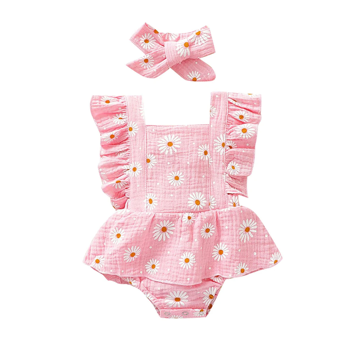 0-18M Newborn Girls Floral Jumpsuits Cotton Sleeveless Ruffles Romper With Tutu Skirts Summer  Baby Girls Clothing