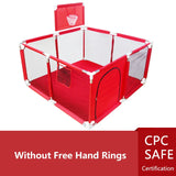 IMBABY Baby Playpens Indoor Baby Corralitos Safety Barriers Basketball Baby Activity Gym Large Parks for Baby Groundbox Fence