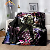 Anime JoJo's Bizarre Adventure Stone Ocean flannel Blanket Throw blanket Warm Sofa bed  children and girls Gift s