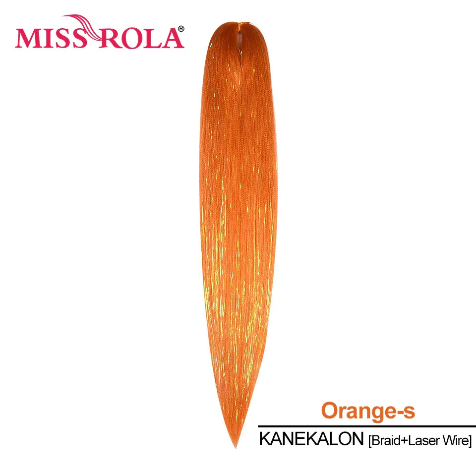 Miss Rola KANEKALON EZ Braid With Tinsel Wire DREAM OCEAN  New Color Synthetic Hair Extension Pre Stretched Twist Jumbo Braid