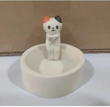 Kitten Candle Holder Gypsum Mold DIY Handmade Storage Box Holder Crafts Casting Molds Home Decoration