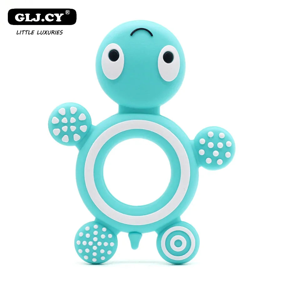 10PCS BPA Free Silicone Turtle Teething Chewable Pendant Nursing DIY Necklace Baby Pacifier Dummy Teether Toy Accessories