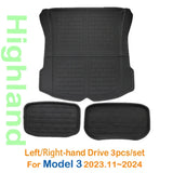 2024 3D Left Right Hand Driving All-Weather Floor Mats Trunk Mat Car Floor Liners For Tesla Model 3 Model Y 2019 - 2023