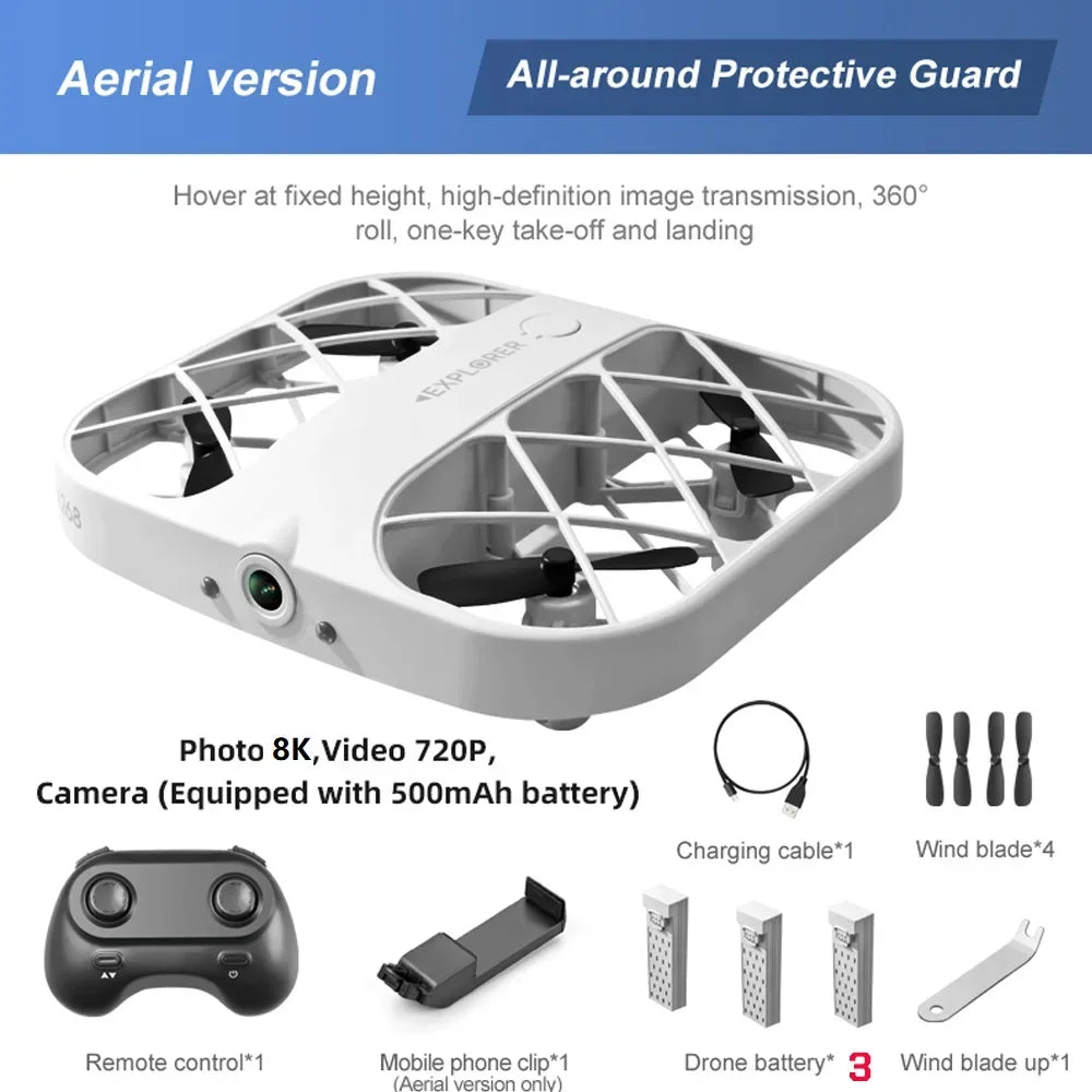 H107 RC Drone Wifi Fpv Drones with Camera Hd 4k Remote Control Helicopter Plane Pocket Quadcopter Christmas Gift for Boys