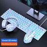 Three-piece Set Punk Gaming Keyboard and Mouse Earphone Set Luminous Keyboards 1600 DPI Mice Headset Combos Computer Accessories