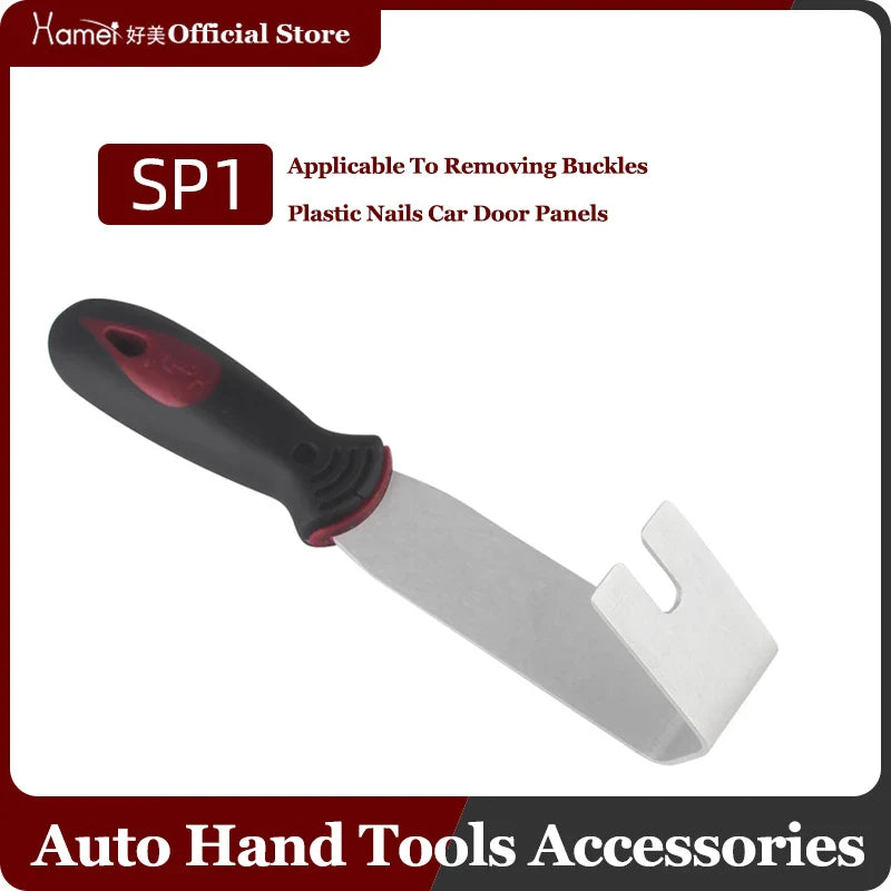 SP1 Stainless Steel U-Shape Car Roof Interior Disassembly Panel Handle Trim Removal Tool Angled Clip Panel Remover Pry Bar