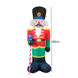 2.4M Inflatable Nutcracker Soldier Outdoors Christmas Decorations for Home Yard Garden Decor Merry Christmas New Year Gift Toys