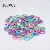 100Pcs/Lot Sweet Hair Band Girls Hair Ties Bows Elastic Rubber Band Flower Small Ball Scrunchies Baby Kids Hair Accessories Gift