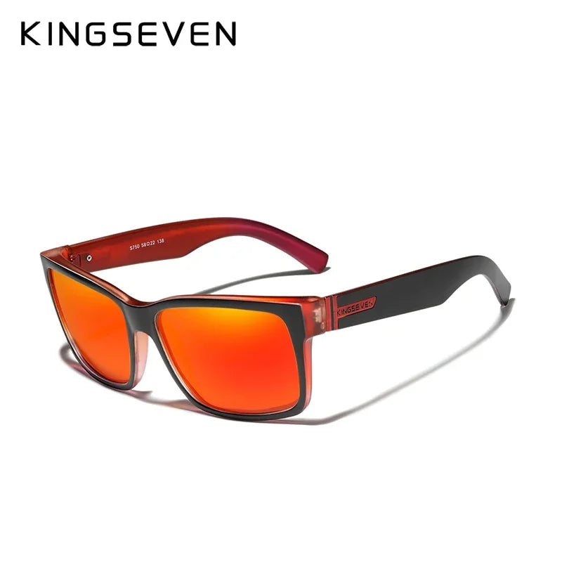 KINGSEVEN New Sports Polarized Men‘s Sunglasses Goggle UV400 Mirror Lens Male Glasses Outdoor Driving Accessories Eyewear