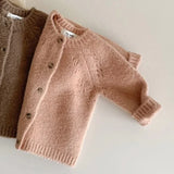 Autumn Spring Newborn Knitwear Long-sleeve Cotton Baby Jacket Tops  Baby Girls Cardigans Toddler Girls Knit Sweater