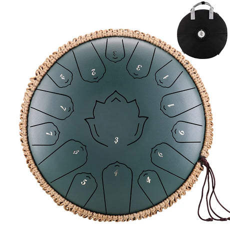 Hluru Music Drum 15 Notes Glucophone Steel Tongue Drum 13 14 Inch 15 Notes C Tone Ethereal Drum Percussion Musical Instruments