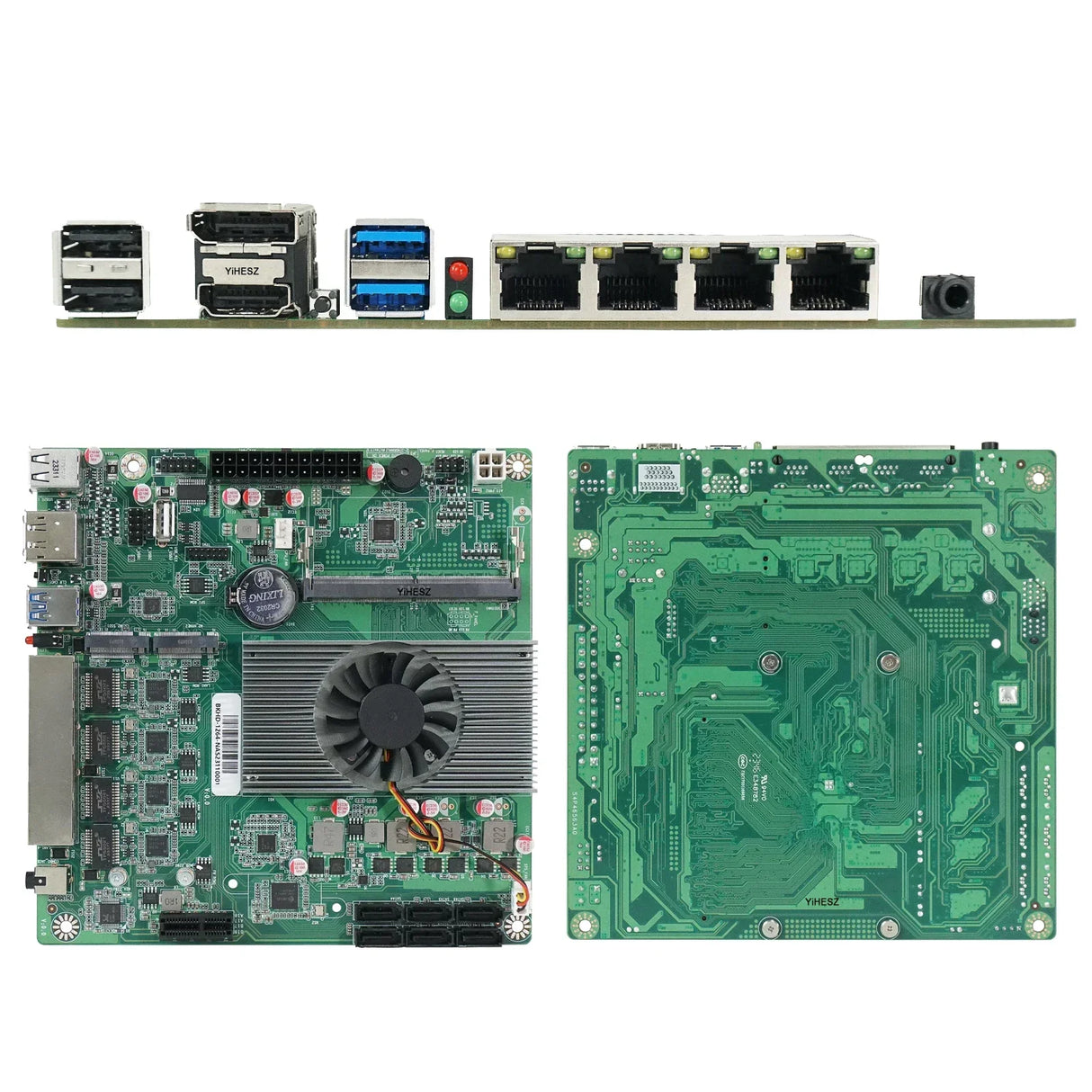 N100 NAS DDR5 Motherboard 6* SATA3.0 4X Intel I226 2.5G Mini ITX 17x17CM 2* M.2 1XPCIE For Soft Router DIY NAS Storage Server