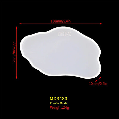 DM403 Irregular Marble Tea Cup Tray Doorplate Silicone Mold Epoxy Resin Agate Sliced Coaster Moules For Table Decoration