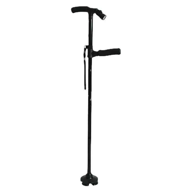 Collapsible Telescopic Folding Cane Elder Cane LED With alarm Walking Trusty Sticks Elder Crutches for Mothers the Elder Fathers