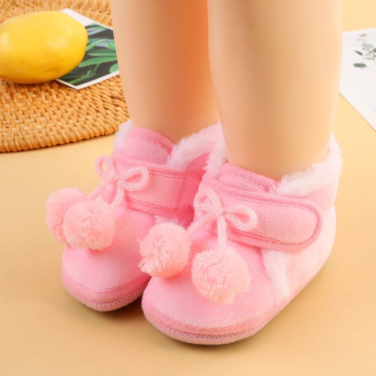 Newborn Booties Baby Socks Shoes Girl Winter Warm Cute Toddler Prewalkers Soft Anti-slip Infant Newborn Crib Crawl Shoes