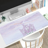 Mouse Pad Gamer Cute Aesthetic Kawaii Oil Painting XL Mousepad XXL Mechanical Keyboard Pad Office Office Accessories Mice Pad