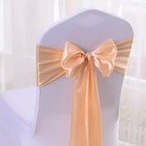 10/50/100pcs Satin Chair Bow Sashes Wedding Chair Knots Ribbon Butterfly Ties For Party Event Hotel Banquet Home Decoration